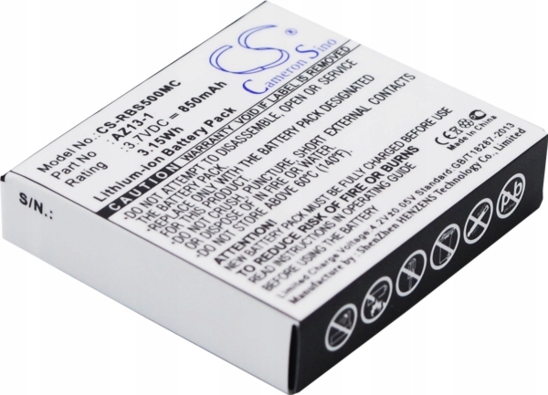 Cameron Sino Rechargeable Battery Az13-1 For Xiaomi Yi Xiaoyi/Cs-Rbs500mc