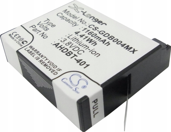 Cameron Sino Rechargeable Battery Ahdbt-401 Battery For Gopro Hero 4/Hero4/Cs-Gdb004mx