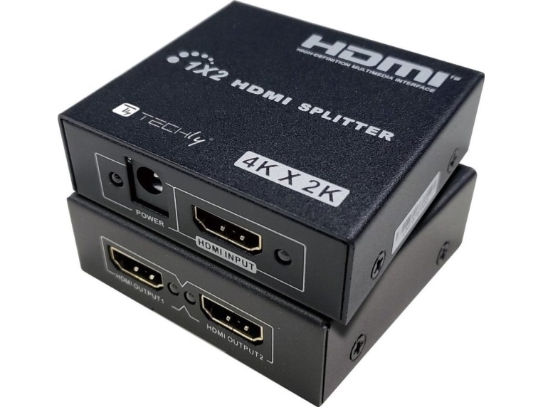Techly 365818 Hdmi-Splitter, 1X2, 4K 30Hz, Aktiv