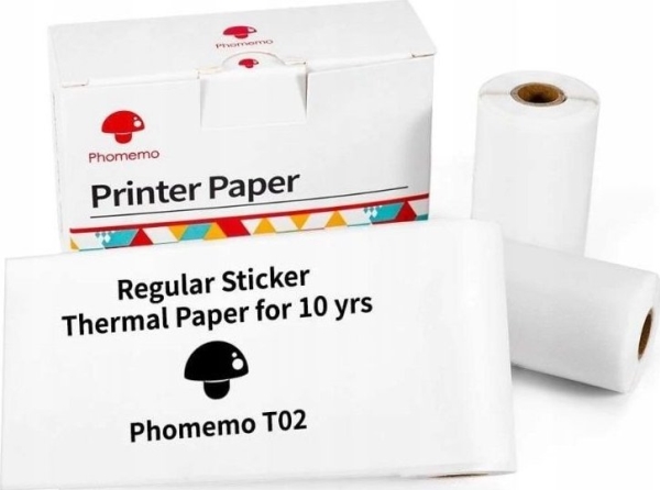 Phomemopaperi Itseliimautuva insertti 3x 50mm rulla Phomemo T02 / M02 PRO / M02X / Q12-RMS10 -laitteisiin