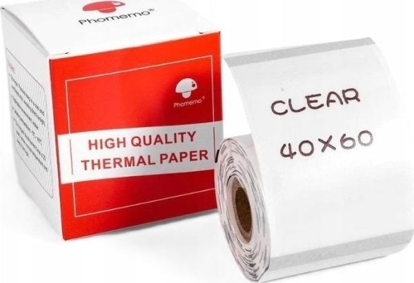 Phomemo Selvklæbende Papirklistermærker 40X60mm Transparent Phomemo M110 M120 M200 M220 M221 / Xp-Tt4060-130