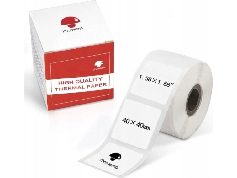 Phomemo Sticker Paper 40X40mm 180X Label Phomemo M110 M120 M200 M220 M221 / Xp-4040-180