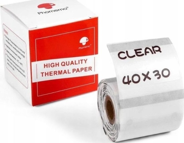 Phomemo Selvklæbende Papirklistermærker 40X30mm Transparent Phomemo M110 M120 M200 M220 M221 / Xp-Tt4030-230