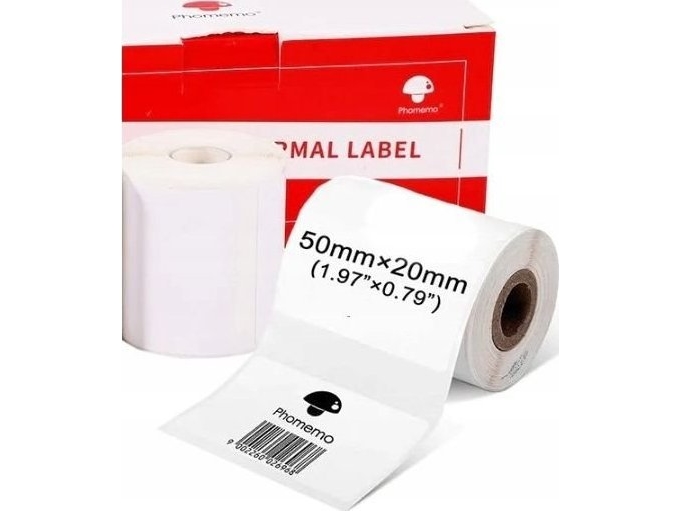 Phomemo Klistermærkepapir 320X Label 50X20mm Phomemo M110 M120 M200 M220 M221 / Xp5020-320