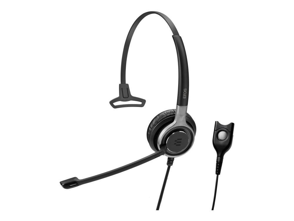Epos Impact 638 Century Headset Øret Kablet Easy Disconnect Sort Med Sølv