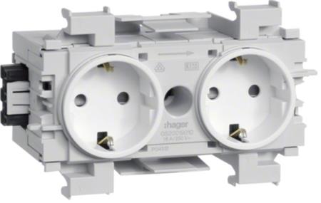 Hager GS20019016, 2P, Valkoinen, Polyamidi, IP20, 250 V, 16 A