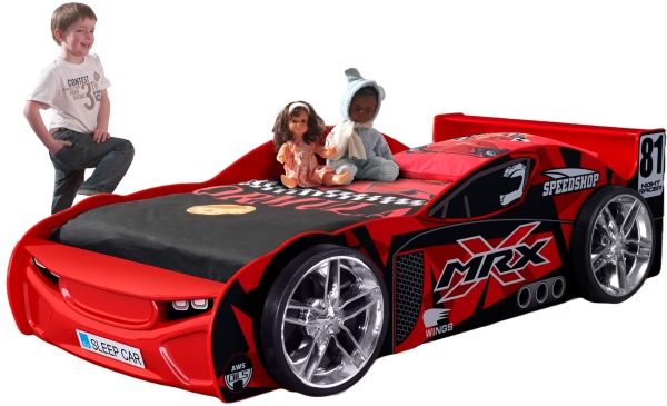 Mrx Night Racer 81 Træ Bilseng, Rød