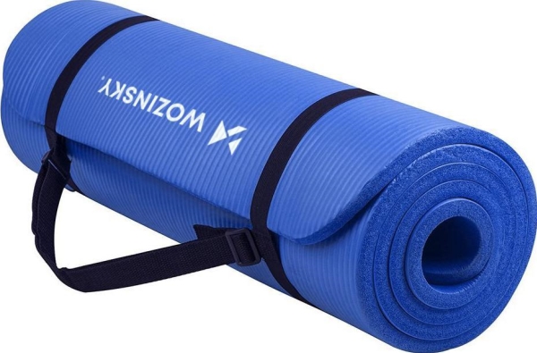 Wozinsky Exercise Mat 181 x 63 x 0.9cm Thick Gymnastics Yoga Mat Blue