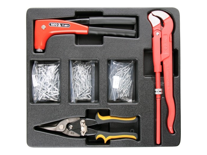 Yato Pipe Wrench / Sheet Metal Cutter / Rivet Gun / Riveter , Cabinet Insert