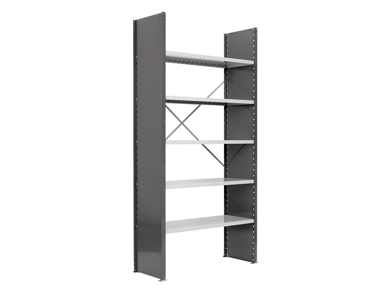 Lagerreol V06 Startsektion 2100x300 mm Lukket / 7035 | Verktyg & Verkstad - Förvaring i verkstad - Hyllor | GameStuff