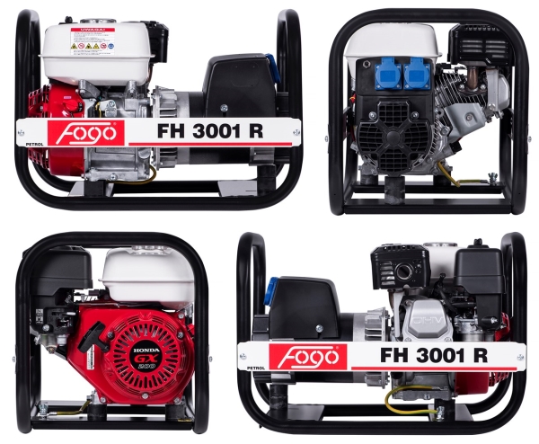 Fogo Bærbar Generator Fh 3001 R 2,7Kw/230V, Spændingsstabilisering, Honda-Motor