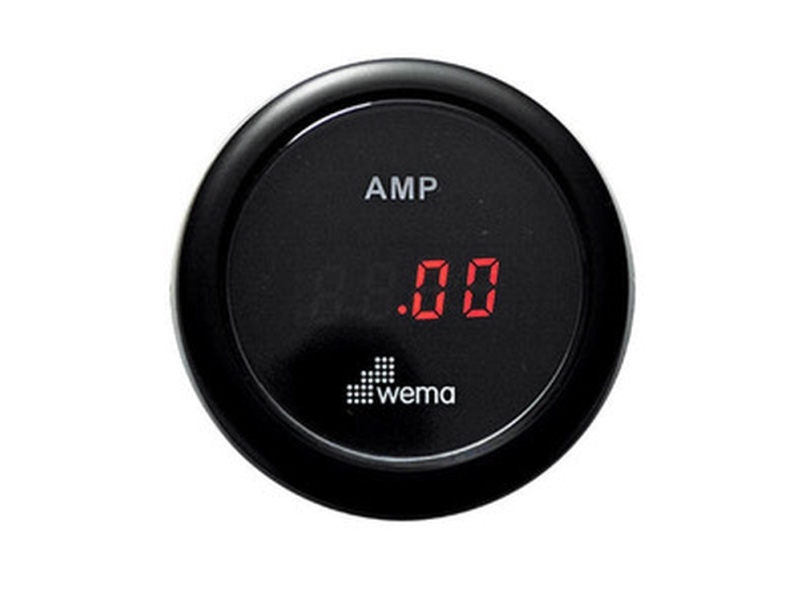 Wema amperemeter sett +/- 150 A svart RF