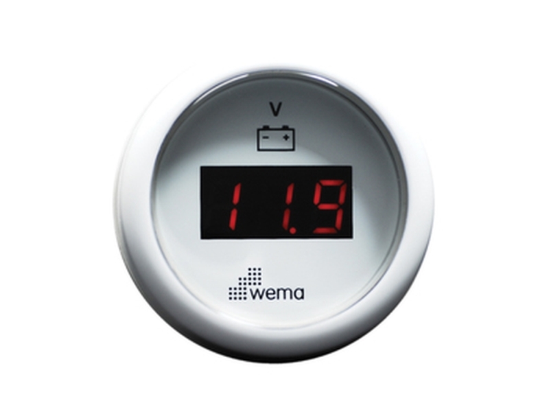 Wema Digital Voltmeter 8-32 Volt Vit | Marin - Elektronik - Monteringsutrustning | GameStuff