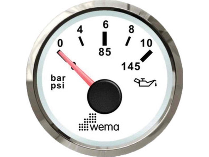 Wema Oljetrycksmätare 10 bar NMEA2000 Vit RF | Marin - Elektronik - Monteringsutrustning | GameStuff