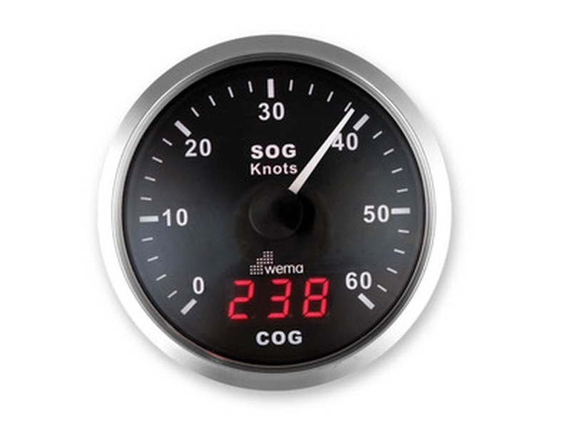Wema Spedometer 60 kn Sort RF | Marin - Elektronik - Monteringsutrustning | GameStuff