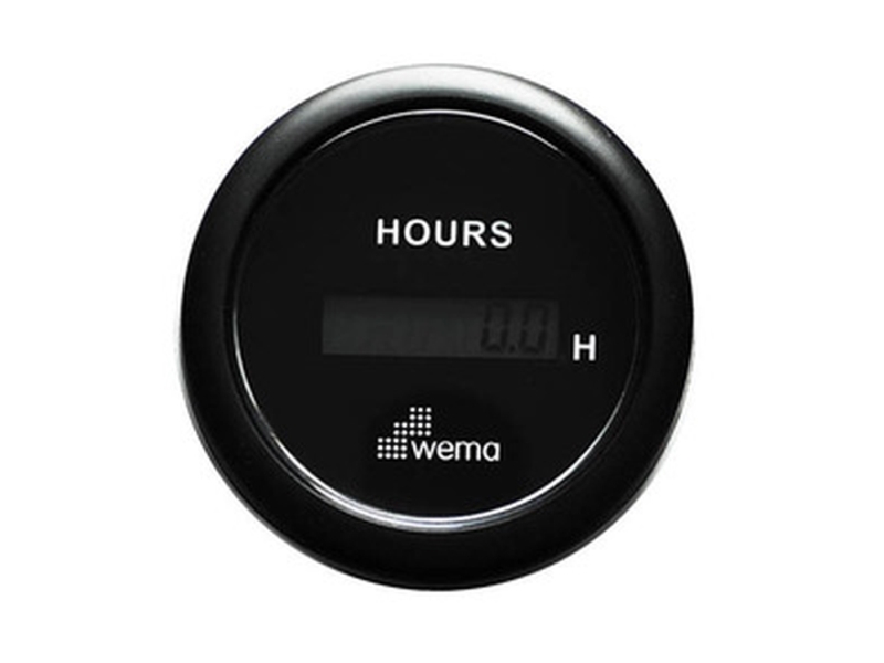 Wema Timräknare LCD 12/24 Volt Svart | Marin - Elektronik - Monteringsutrustning | GameStuff