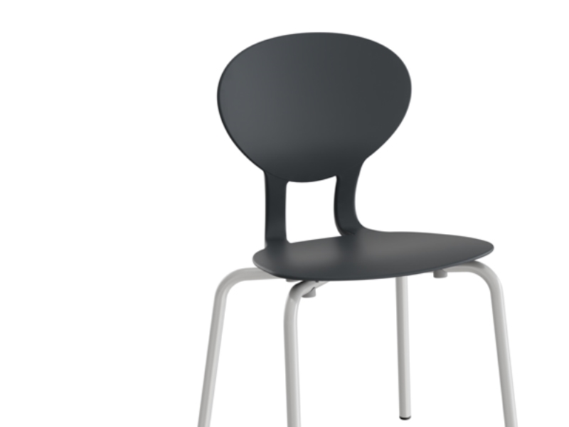 Tuoli Rocka 3071S Musta/alumiiniharmaa RAL 9006, istuinkorkeus 370mm