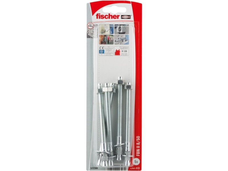 Fischer 522306, Udvidelsesanker, Beton, M8, 111 mm, 8 mm, 10,6 cm