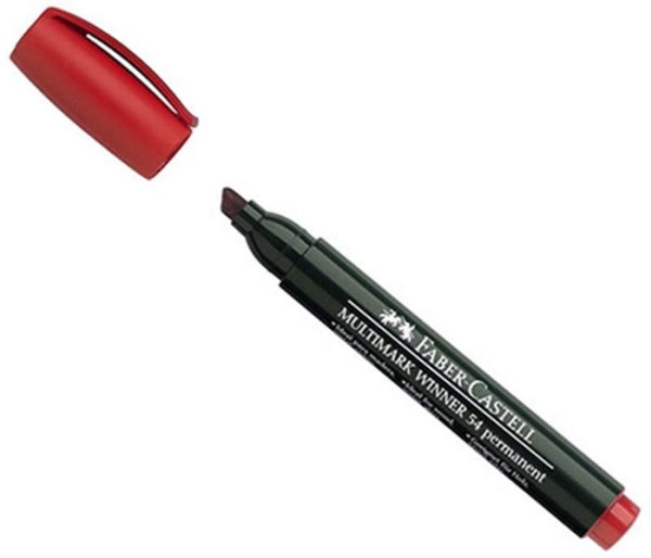 Faber-Castell Waterproof Marker Rundspitze Rot