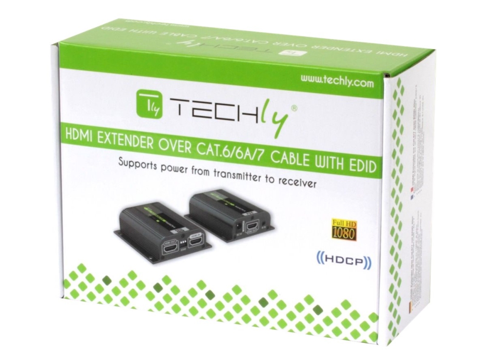TECHly IDATA EXT-E70POED - Sender og modtager - video/audio/infrarød forlænger - HDMI - op til 40 m billede