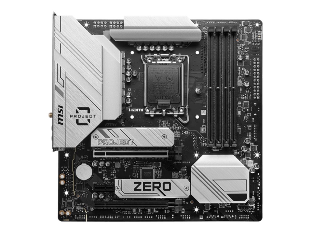 Msi B760m Project Zero - Bundkort - Micro Atx - Lga1700 Sokkel - B760 Chipset - Usb 3.2 Gen 1, Usb 3.2 Gen 2, Usb-C 3.2 Gen2, Usb-C 3.2 Gen 2X2 - 2.5