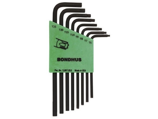 Bondhus Set Innensechsrund-Torx-Schlüssel Typ L T6-T25 8-Tlg. (31732)