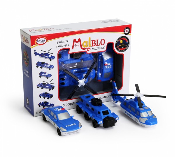 Malblo Magnetic Police Vehicles 3+ Malblo