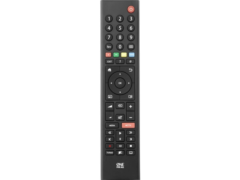 One For All Tv Replacement Remotes Tv-Erstatningsfjernbetjening Fra Grundig, Tv, Ir Trådløs, Tryk På Knapper, Sort