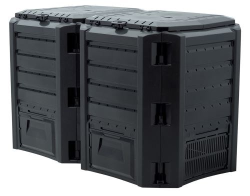Kompostbinge 800L 135x72x83cm Sort