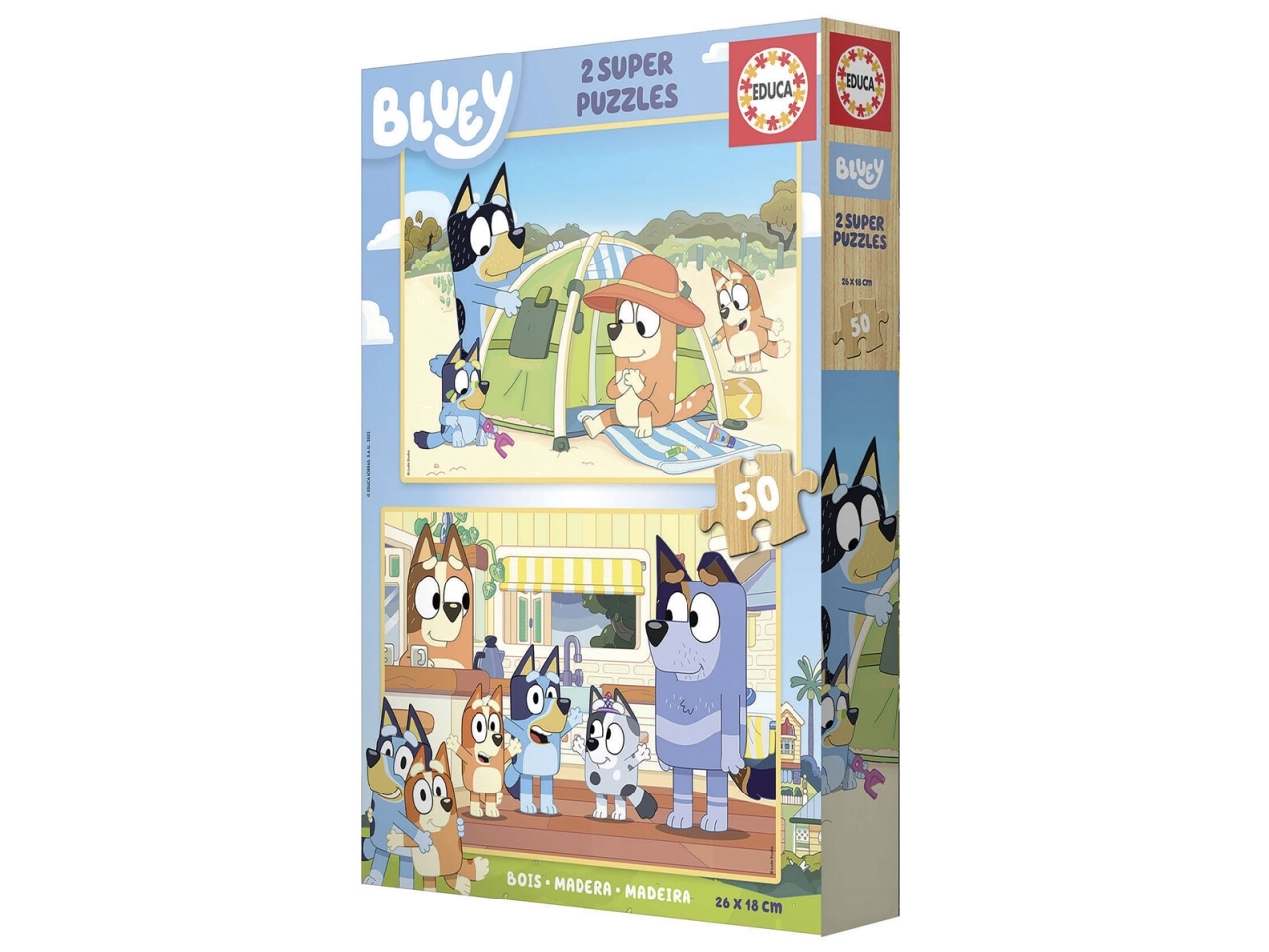 Educa Bluey 2 X 50, Wood