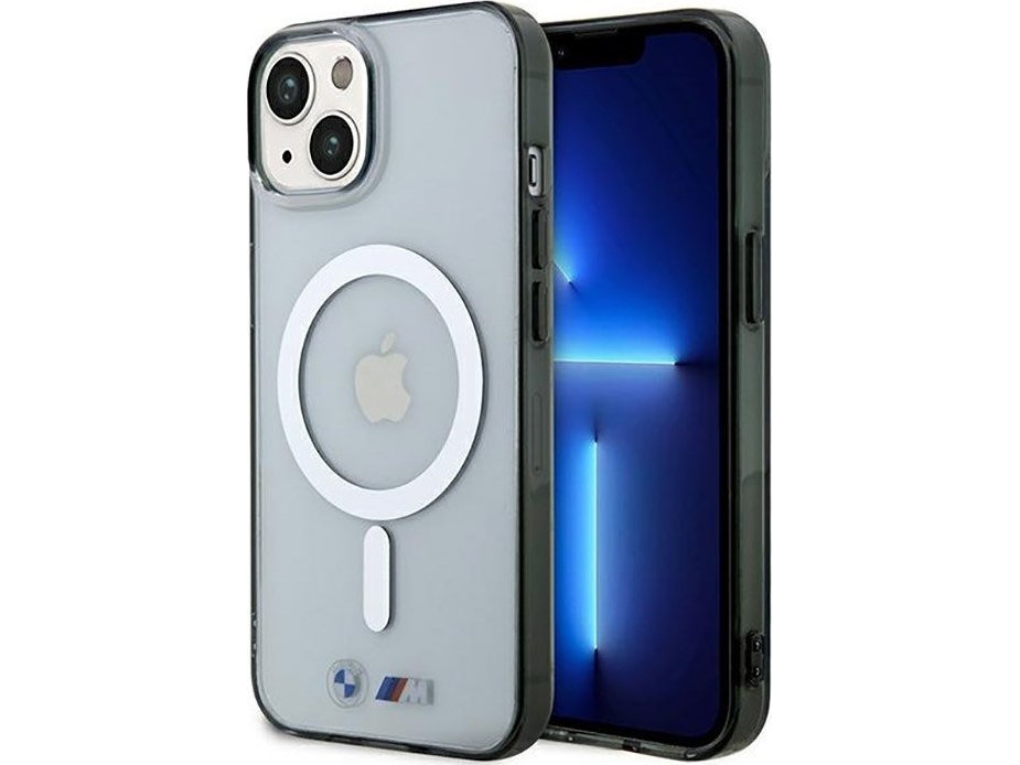 Bmw Silver Ring Magsafe Case Für Iphone 14 Plus - Transparent