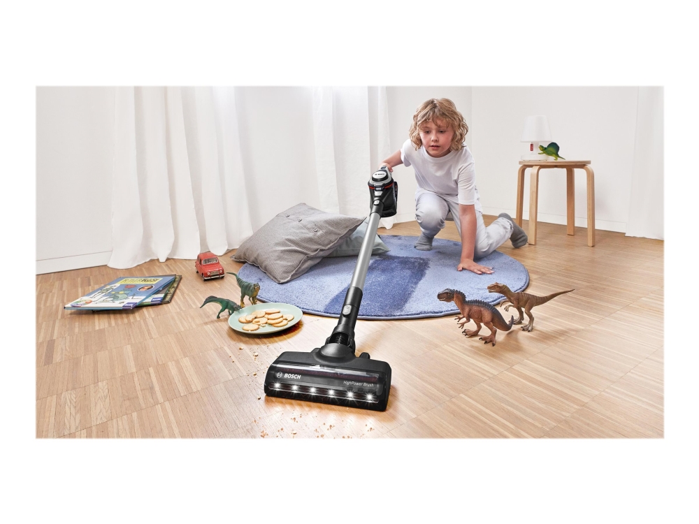 Bosch Serie 8 Bss82sil1, Stabstaubsauger, Beutellos, Schwarz, Silber, Trocken, Filterung, Glatter Boden, Teppich, Treppenstufen, Polsterung