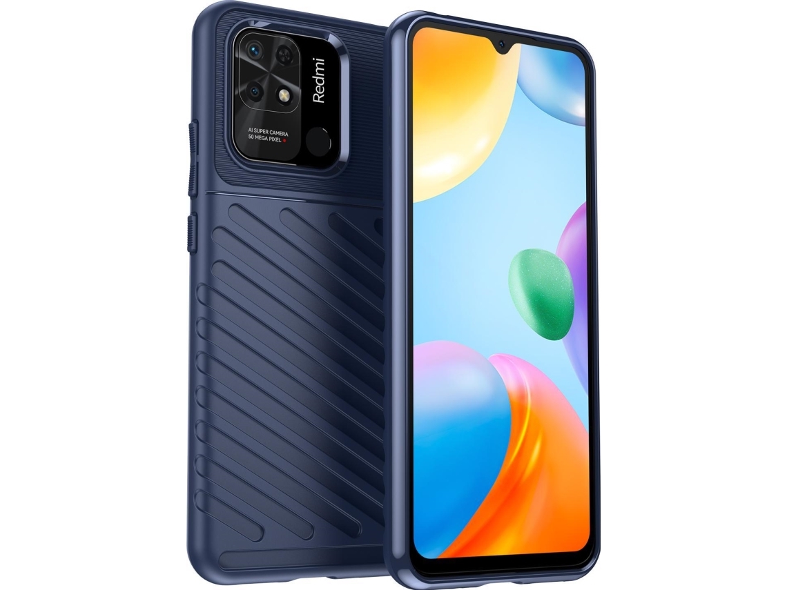 Hurtel Thunder Case Flexible Gepanzerte Fall Abdeckung Xiaomi Redmi 10C Blau