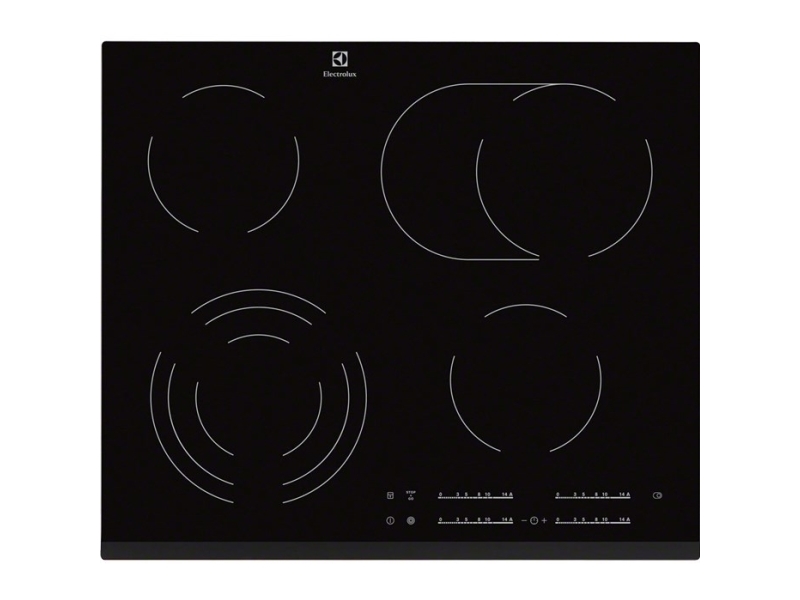Electrolux Ehf6547fxk, Sort, Indbygget, Keramisk, 4 Zone(S), 4 Zone(S), Simre