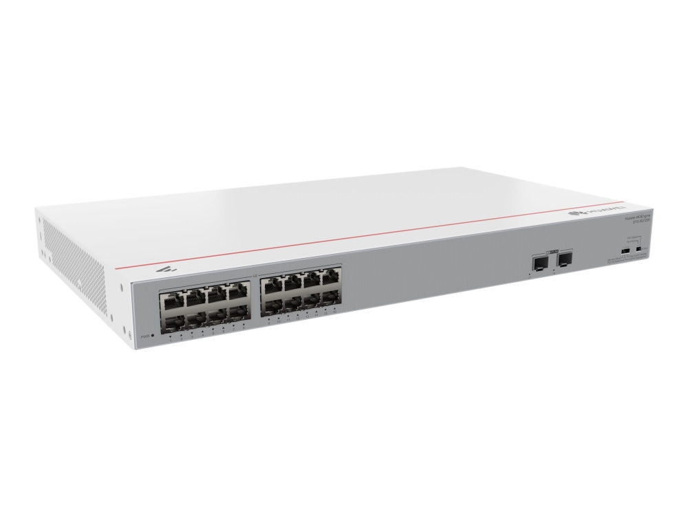 Huawei Ekitengine S110 Series S110-16Lp2sr - Switch - 2 X Gigabit Sfp + 16 X 10/100/1000 - Desktop, Monterbar På Stativ, Væg-Monterbar - Poe+ (124 W)