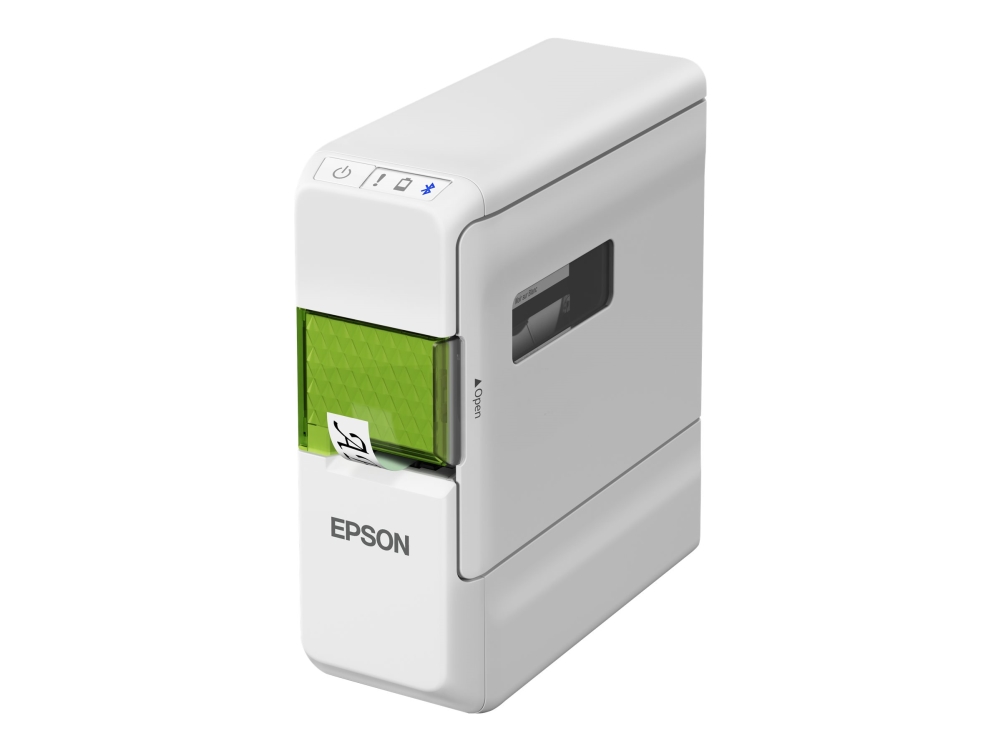 Epson LabelWorks LW-C410 - Etiketprinter - termo transfer - Rulle (1,8 cm) - 180 dpi - op til 9 mm/sek. - Bluetooth - skærer - hvid