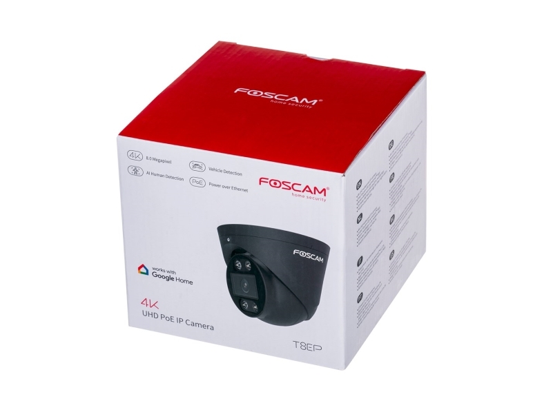 Foscam T8ep 8Mp Poe Ip-Kamera Sort