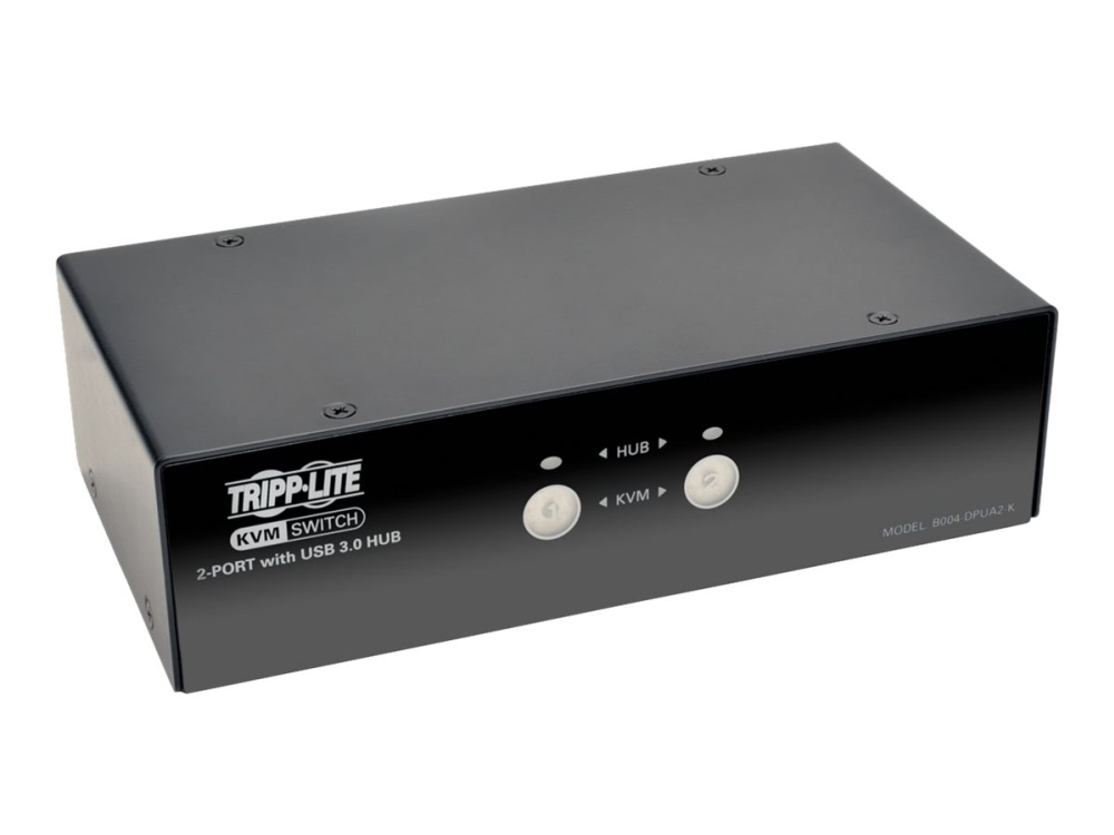Eaton Tripp Lite Series 2-Port Displayport Kvm Switch W/Audio, Cables And Usb 3.0 Superspeed Hub - Kvm / Audio / Usb Switch - 2 X Kvm / Audio / Usb -