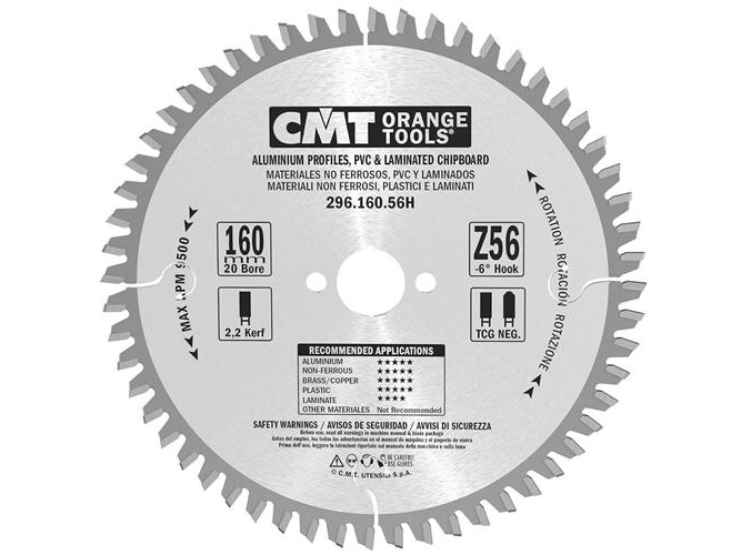 CMT Klinge 160x2,2x20 Z56 NE NEG - 296.160.56H