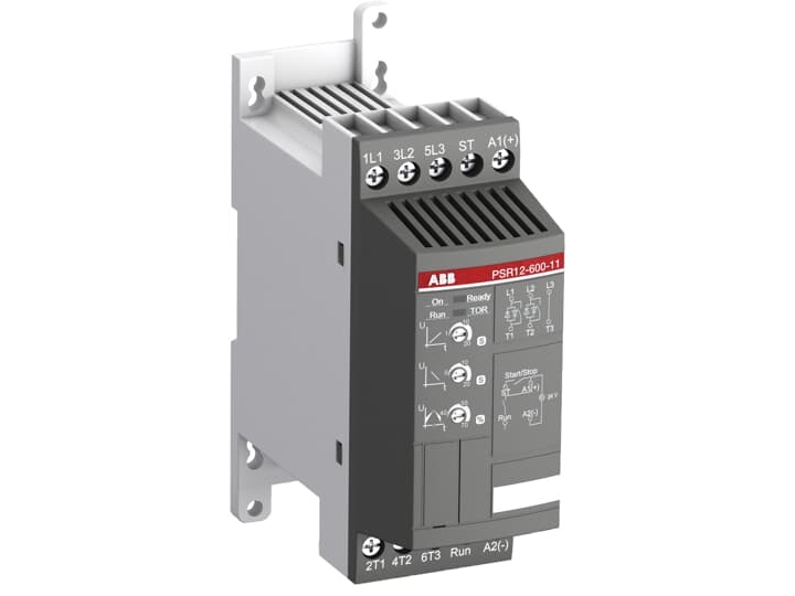 ABB PSR12-600-11, Grå, IP20, 12 A, 114 x 45 x 140 mm, 400 g, -25 - 60 ° C | EL Artiklar - Motorer, Spänningsreglering, Övervakning - Elektronisk motorstyrning | GameStuff