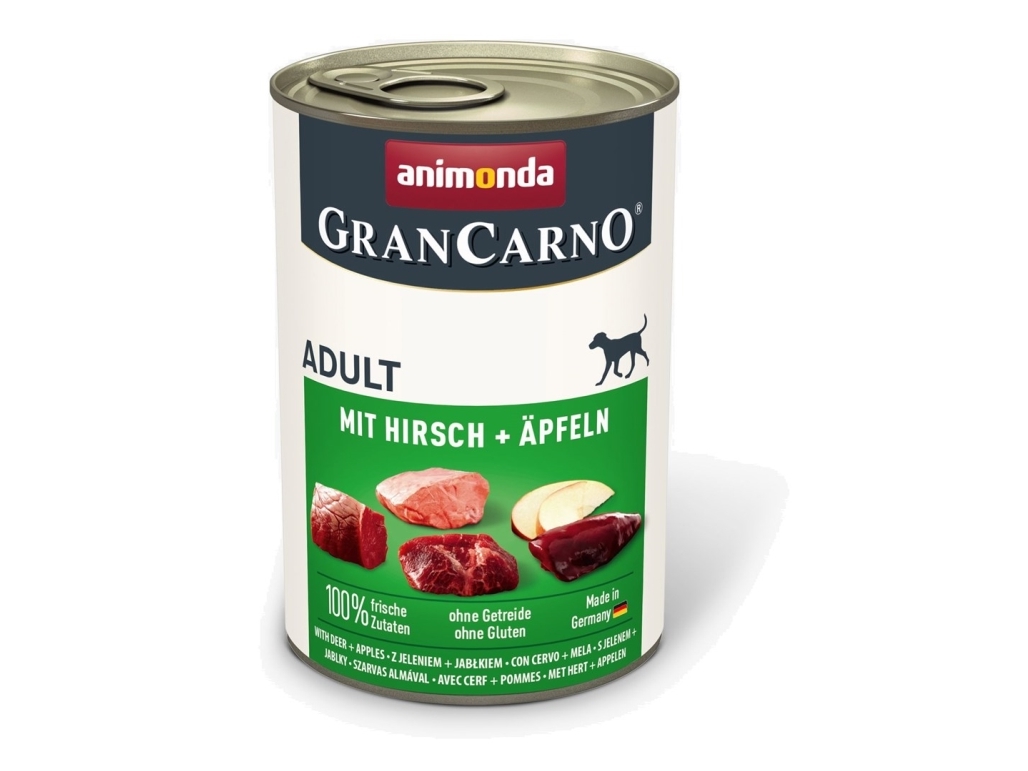 ANIMONDA GranCarno Adult Pork with venison and apple - vådt hundefoder - 400g