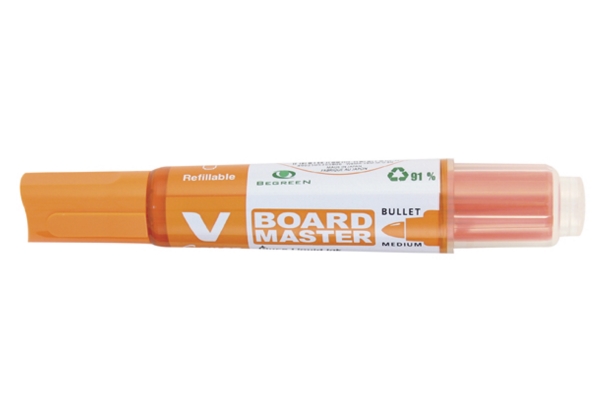 Whiteboard-Marker, Pilot Begreen, Nachfüllbar, Rund, Orange, 10Er-Pack