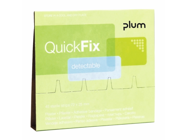 Plaster Detectable 45 Pr. Brev Sporbare Blå,8 Pk X 6 Stk/Krt