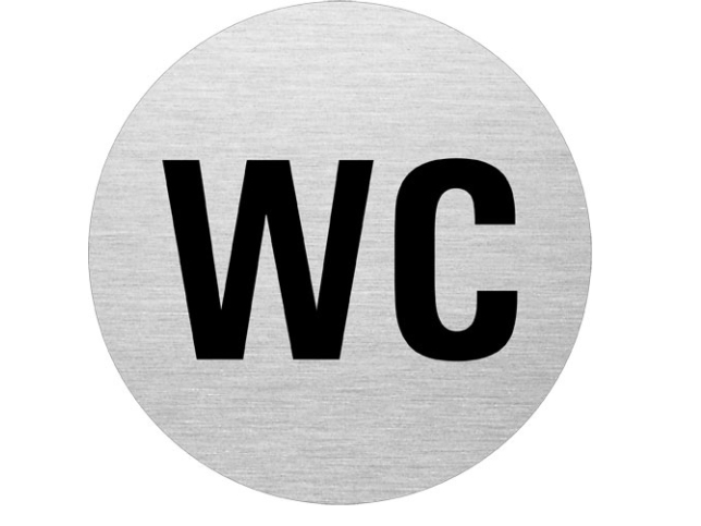 Schild Wc :75Mm Alu107x1x85mm 0,012Kg (1Stück)