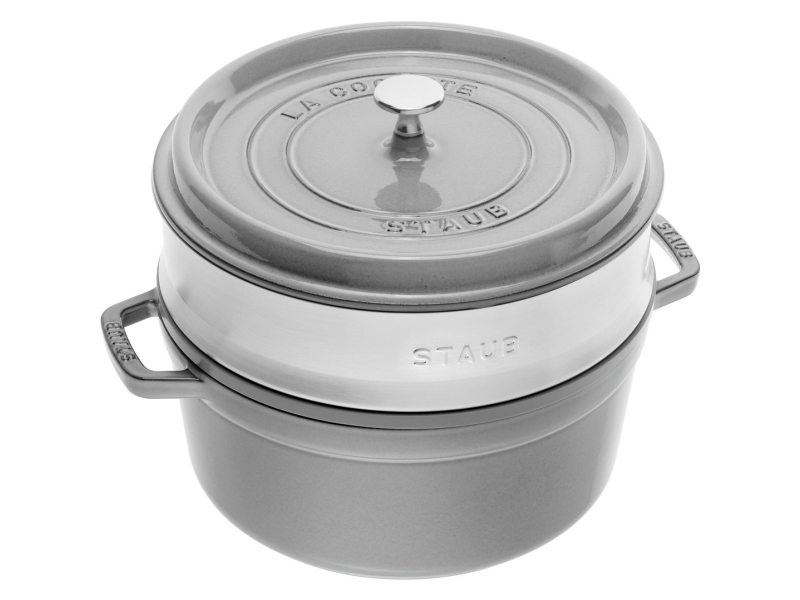 Zwilling Staub La Cocotte 40508-819-0 Apvalus Ketaus Puodas Su Įdėklu - 3,8 L, Grafito Spalvos