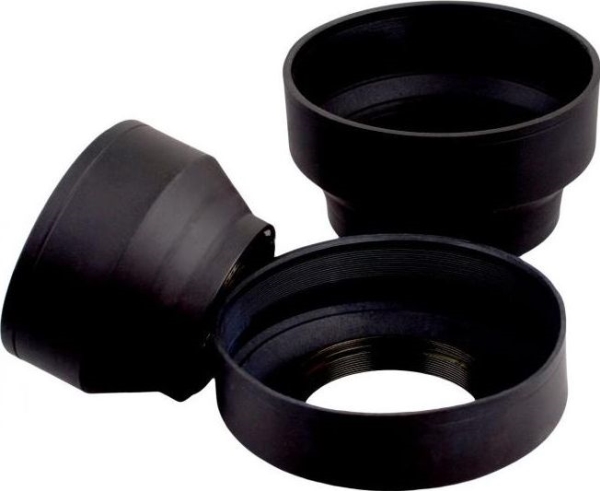 Objektivafdækning FoxFoto 3-funktions solskærm JJC - 49 mm