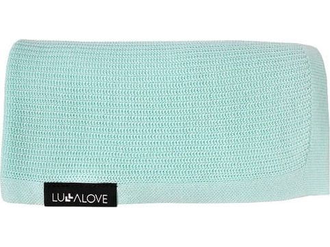 Lullalove Lätt Stickad Filt - Mist Mint 90X90 Mint Lullalove