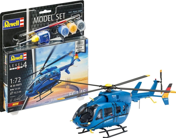 Helikoptermodell att limma 1:72 63877 Eurocopter EC 145 Builders Choice Revell | Hobby - Modellbygge - Plast Byggmodeller - flyg | GameStuff