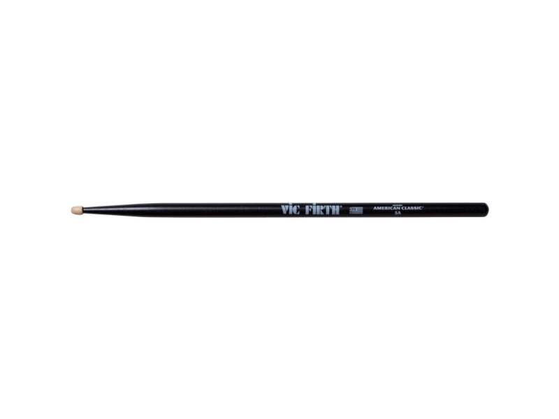 Vic Firth 5Ab, Trommestikker, Træ, Sort, Nøddetræ, Maling, Teardrop-Trommestik