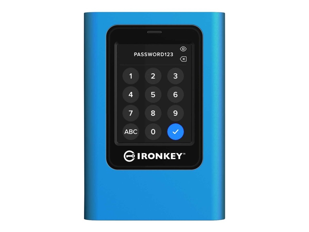 Kingston IronKey Vault Privacy 80 - SSD - krypteret - 3840 GB - ekstern (bærbar) - USB 3.2 Gen 1 (USB-C stikforbindelse) - 256-bit AES-XTS, FIPS 197 - TAA-kompatibel